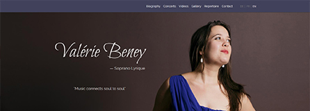 Vorschau: Webseite Valérie Beney